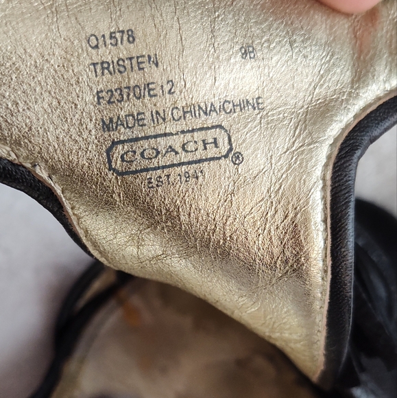 Coach black size 9B heels - Picture 7 of 9